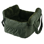Dog Car Seat with Safety Belt - Non-Slip Pet Car Bed for Small Dogs, Washable Travel Carrier with Secure Straps for Safe Car