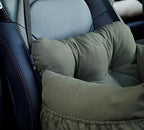 Dog Car Seat with Safety Belt - Non-Slip Pet Car Bed for Small Dogs, Washable Travel Carrier with Secure Straps for Safe Car