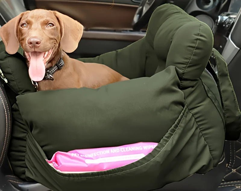 Dog Car Seat with Safety Belt - Non-Slip Pet Car Bed for Small Dogs, Washable Travel Carrier with Secure Straps for Safe CarEmpiti
