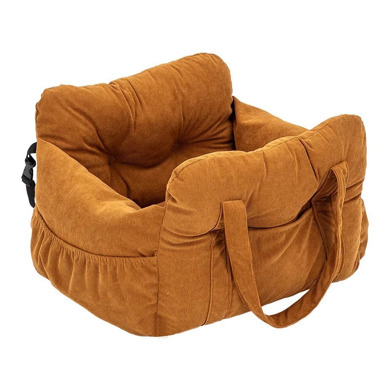 Dog Car Seat with Safety Belt - Non-Slip Pet Car Bed for Small Dogs, Washable Travel Carrier with Secure Straps for Safe CarEmpiti