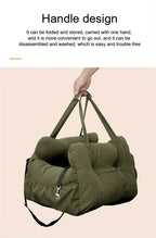 Dog Car Seat with Safety Belt - Non-Slip Pet Car Bed for Small Dogs, Washable Travel Carrier with Secure Straps for Safe CarEmpiti