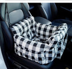 Dog Car Seat with Safety Belt - Non-Slip Pet Car Bed for Small Dogs, Washable Travel Carrier with Secure Straps for Safe CarEmpiti