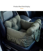 Dog Car Seat with Safety Belt - Non-Slip Pet Car Bed for Small Dogs, Washable Travel Carrier with Secure Straps for Safe CarEmpiti