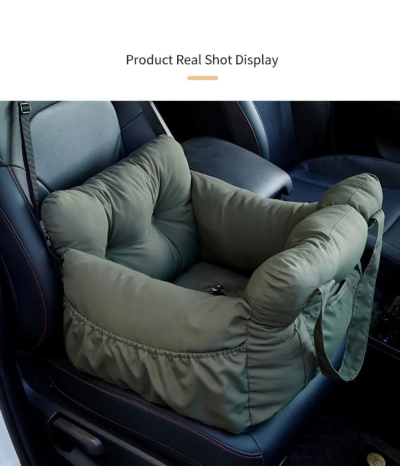 Dog Car Seat with Safety Belt - Non-Slip Pet Car Bed for Small Dogs, Washable Travel Carrier with Secure Straps for Safe CarEmpiti