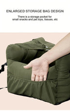 Dog Car Seat with Safety Belt - Non-Slip Pet Car Bed for Small Dogs, Washable Travel Carrier with Secure Straps for Safe CarEmpiti