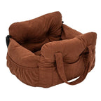 Dog Car Seat with Safety Belt - Non-Slip Pet Car Bed for Small Dogs, Washable Travel Carrier with Secure Straps for Safe CarEmpiti