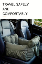 Dog Car Seat with Safety Belt - Non-Slip Pet Car Bed for Small Dogs, Washable Travel Carrier with Secure Straps for Safe CarEmpiti