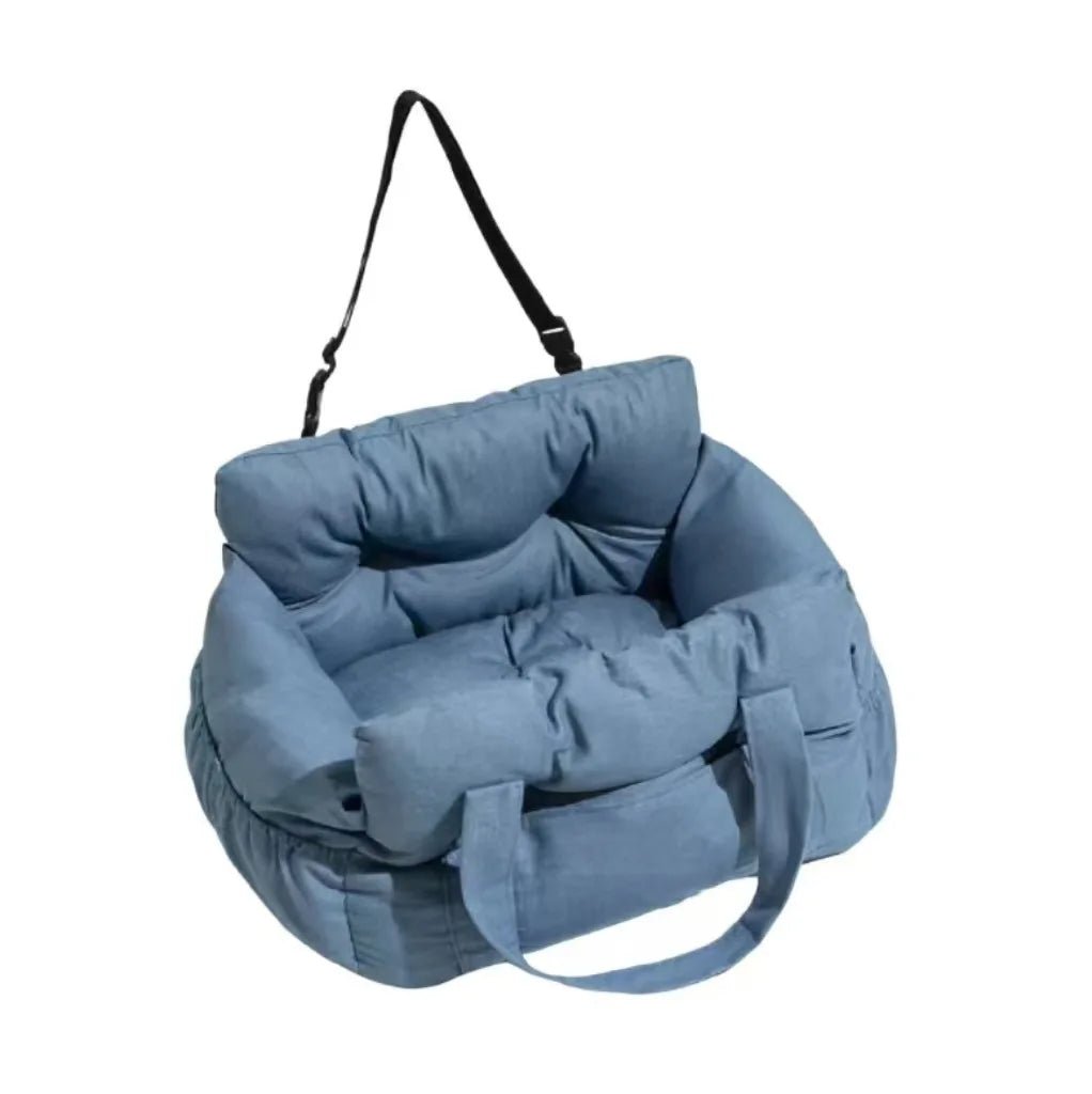 Dog Car Seat with Safety Belt - Non-Slip Pet Car Bed for Small Dogs, Washable Travel Carrier with Secure Straps for Safe CarEmpiti