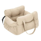 Dog Car Seat with Safety Belt - Non-Slip Pet Car Bed for Small Dogs, Washable Travel Carrier with Secure Straps for Safe CarEmpiti
