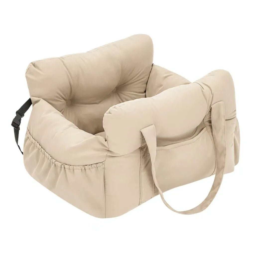 Dog Car Seat with Safety Belt - Non-Slip Pet Car Bed for Small Dogs, Washable Travel Carrier with Secure Straps for Safe CarEmpiti