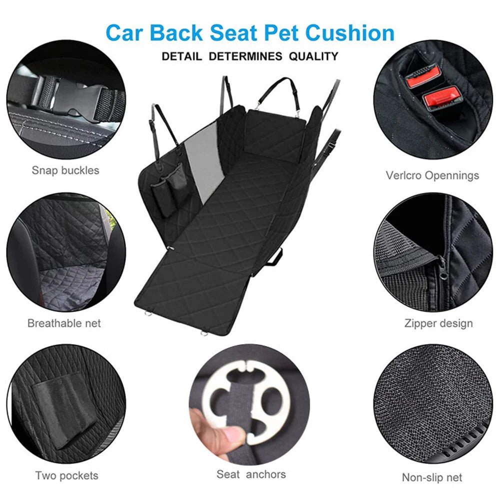 Dog Seat Cover for Back Seat, Waterproof with Mesh Window, Scratch Prevent Anti-slip Dog Bed Car Hammock, StandardEmpiti