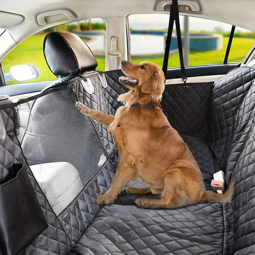 Dog Seat Cover for Back Seat, Waterproof with Mesh Window, Scratch Prevent Anti-slip Dog Bed Car Hammock, StandardEmpiti