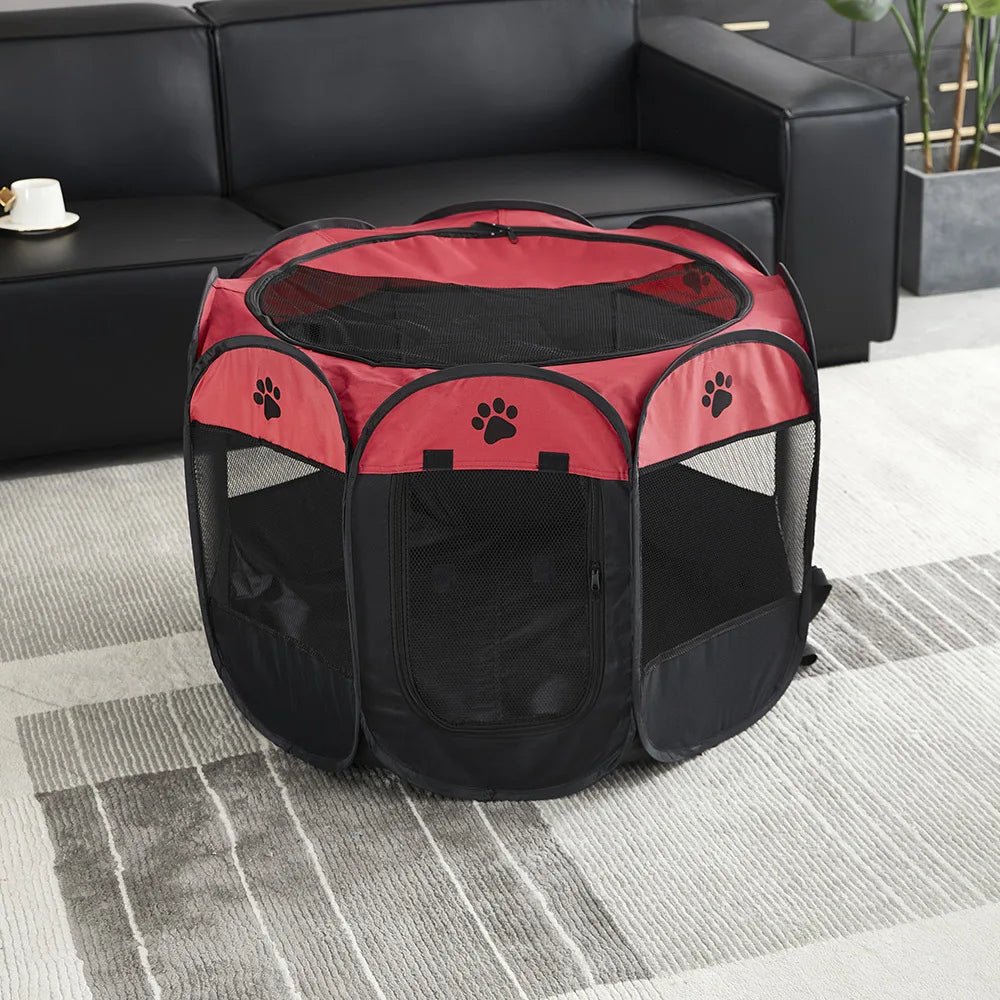 Foldable Pet Tent Durable Grip Cat House Oxford Cloth Octagonal Pet Fence Portable Outdoor Small Dog Cages Cat Fences for WinterEmpiti