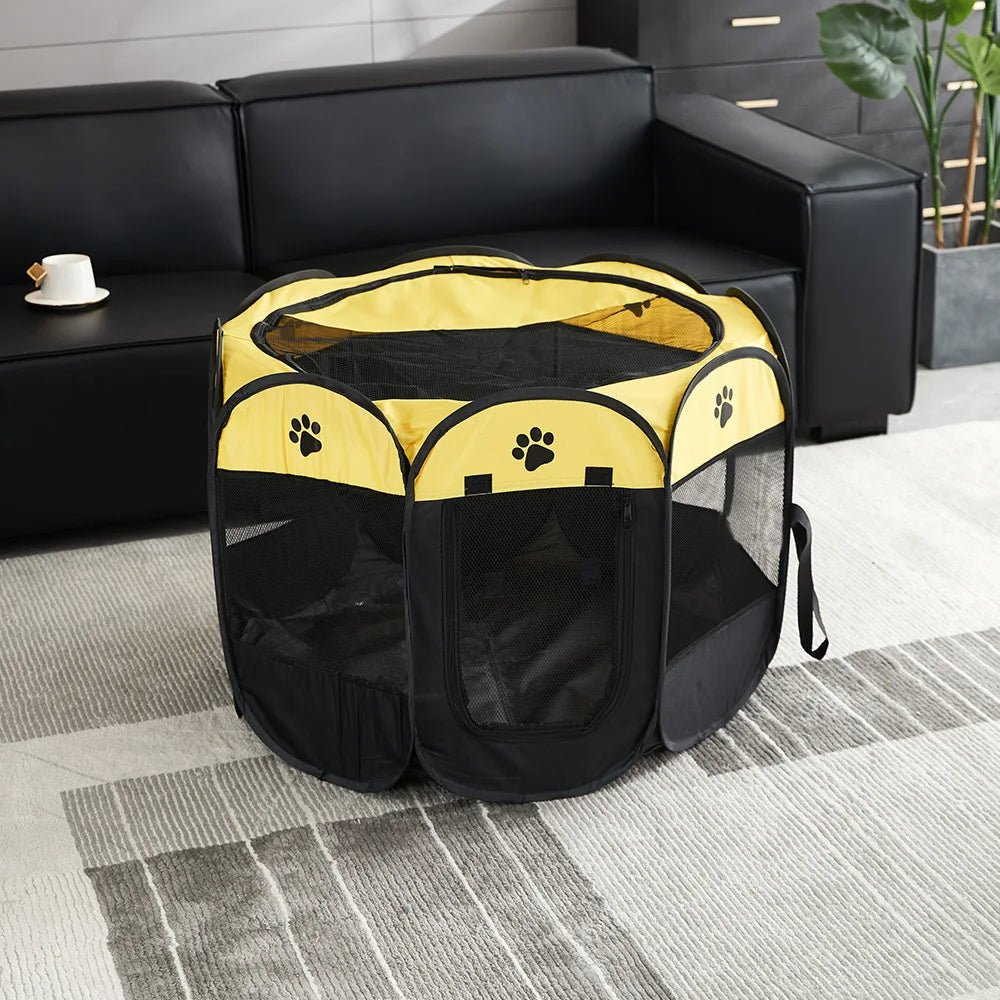 Foldable Pet Tent Durable Grip Cat House Oxford Cloth Octagonal Pet Fence Portable Outdoor Small Dog Cages Cat Fences for WinterEmpiti