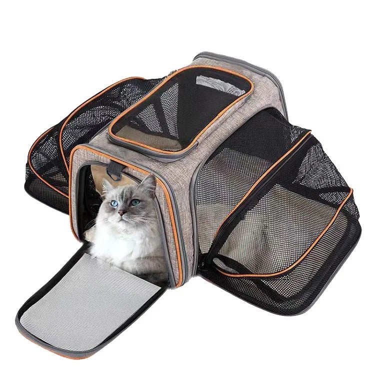 Pet Carrier Bag Foldable Small Dog Charter Carrying Cat Out Bag Expansion Pet Bag Mesh Breathable Expansion Foldable Handheld CEmpiti