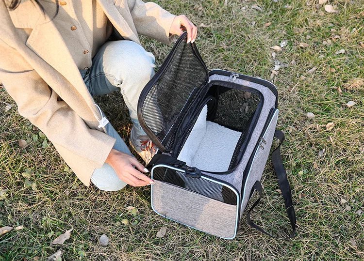 Pet Carrier Bag Foldable Small Dog Charter Carrying Cat Out Bag Expansion Pet Bag Mesh Breathable Expansion Foldable Handheld CEmpiti